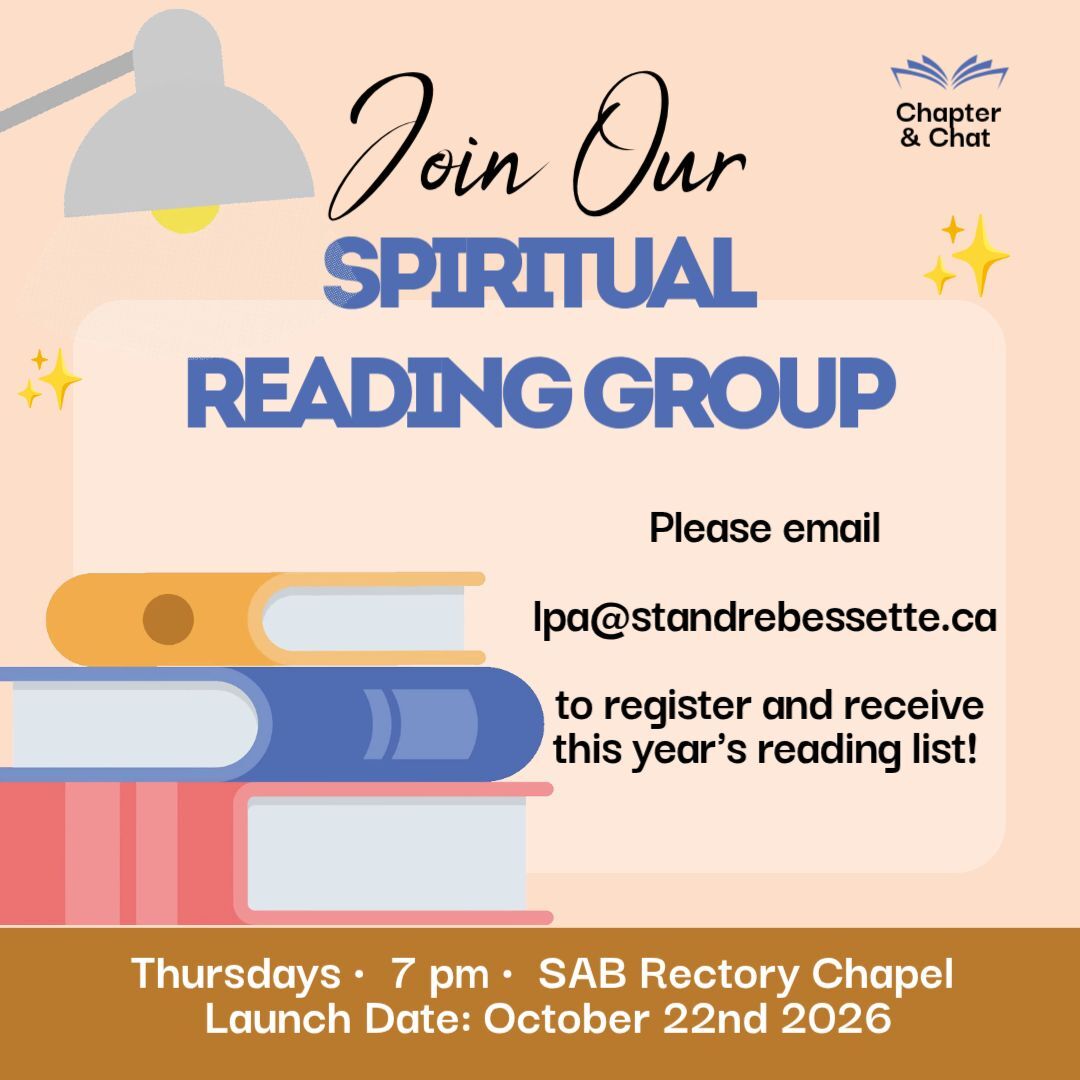 Spiritual Reading Group Thursdays 7pm